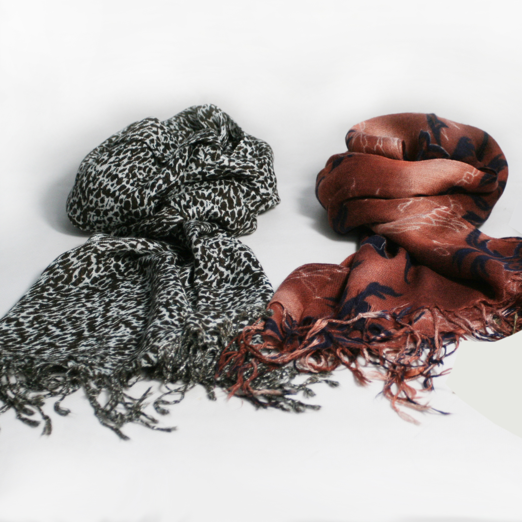 Bamboo woven scarves