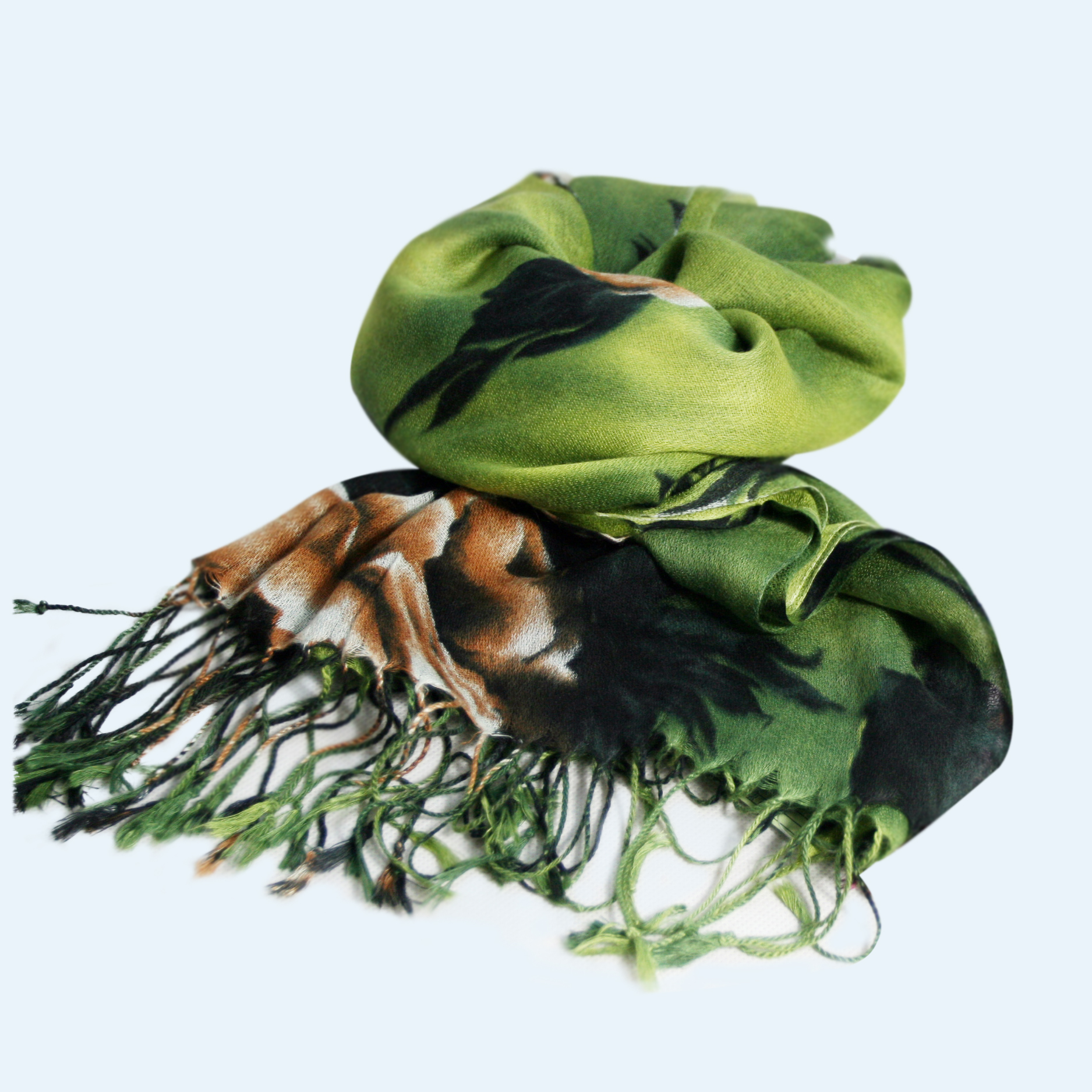 Bamboo woven scarves
